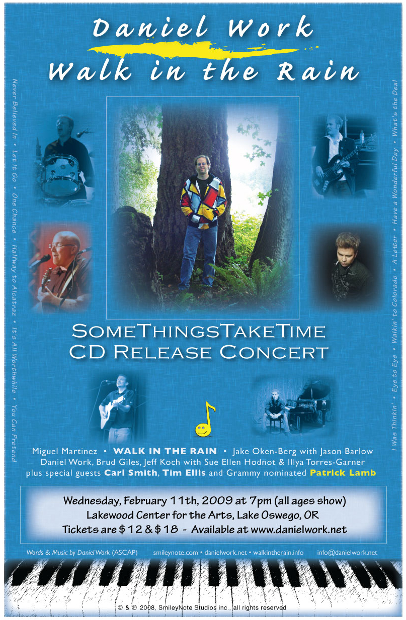 Daniel Work's CD RELEASE CONCERT POSTER